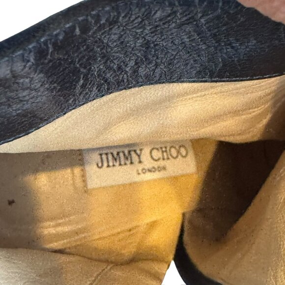 Jimmy Choo Women’s Size 39 US 9 Strapped Bow Booties Blue Suede Ankle Boots - Picture 10 of 12